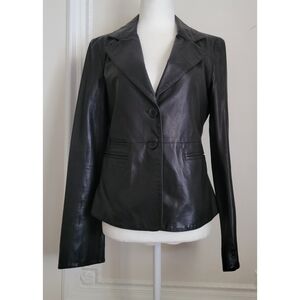 Emporio Armani Classic Black Leather Jacket